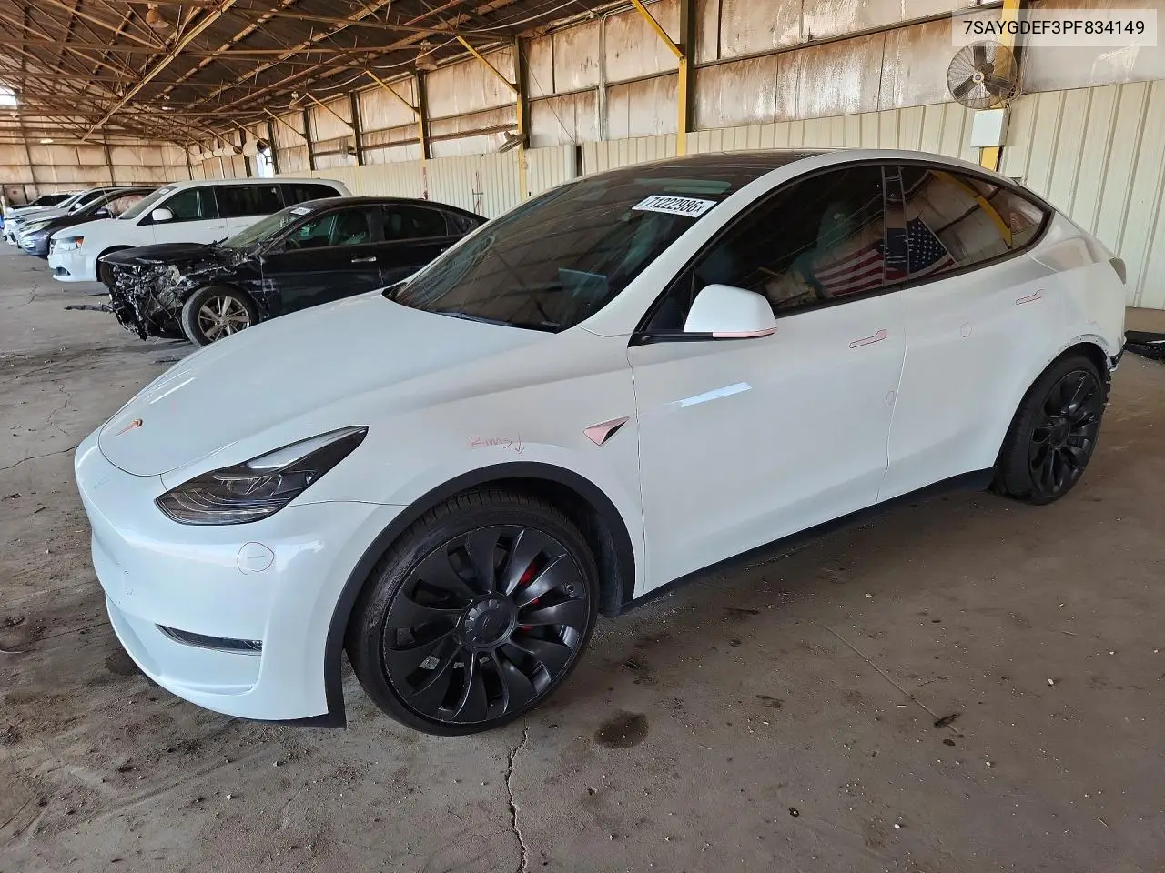 2023 Tesla Model Y VIN 7SAYGDEF3PF834149 фото 1