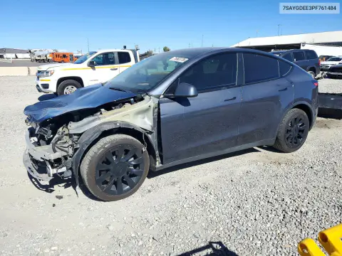 2023 Tesla Model Y VIN 7SAYGDEE3PF761484 фото 1
