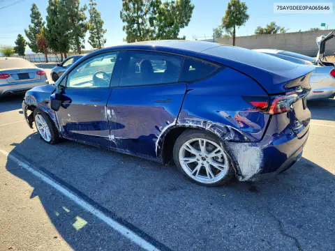 7SAYGDEE0PA065646 — 2023 Tesla Model Y, photo 2 from Copart, All-over damage