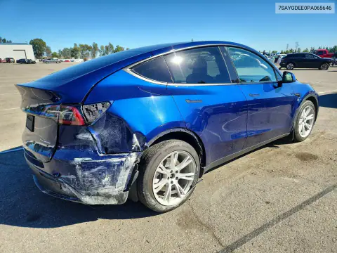 7SAYGDEE0PA065646 — 2023 Tesla Model Y, photo 3 from Copart, All-over damage