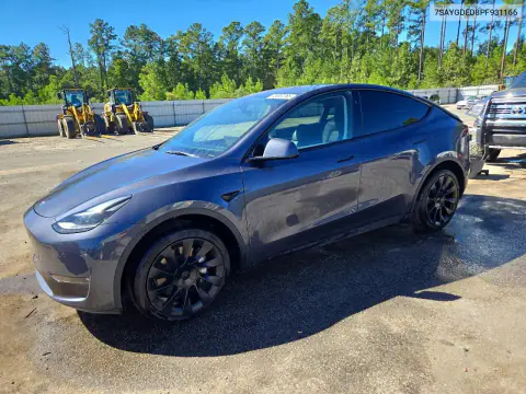 7SAYGDED8PF931166 — 2023 Tesla Model Y, Parte trasera, fotos antes de reparar