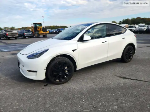 7SAYGAEE0RF011400 — 2024 Tesla Model Y, Підтоплення, фото до ремонту
