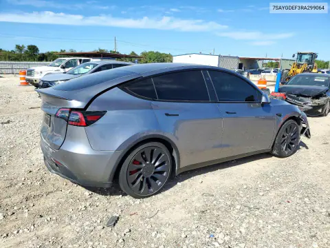 2024 Tesla Model Y VIN 7SAYGDEF3RA299064 фото 3