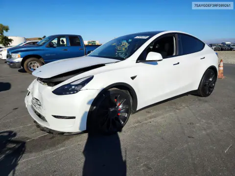 2024 Tesla Model Y VIN 7SAYGDEF3RF089261 фото 1