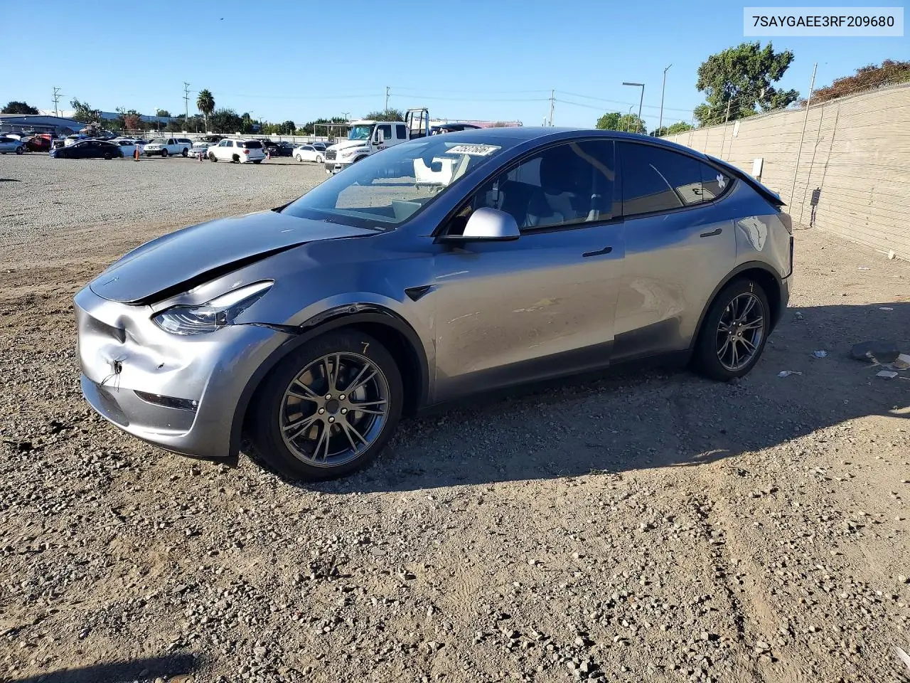 2024 Tesla Model Y VIN 7SAYGAEE3RF209680 фото 1