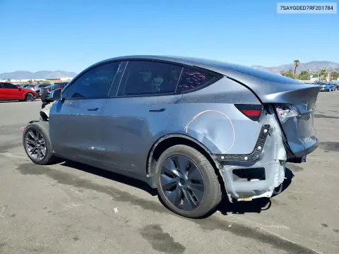 7SAYGDED7RF201784 — 2024 Tesla Model Y, foto 2 de Copart, Parte trasera