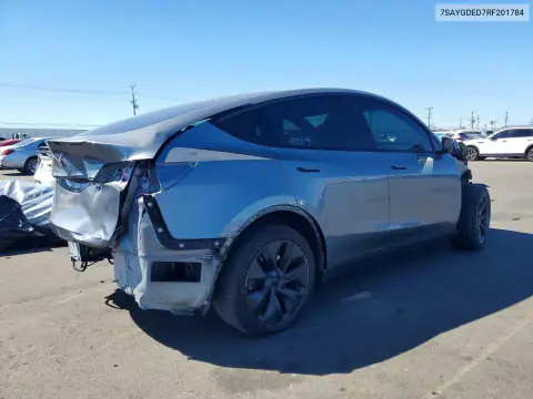 7SAYGDED7RF201784 — 2024 Tesla Model Y, foto 3 de Copart, Parte trasera