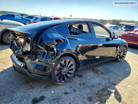 2024 Tesla Model Y VIN 7SAYGDEF0RA270315 фото 3