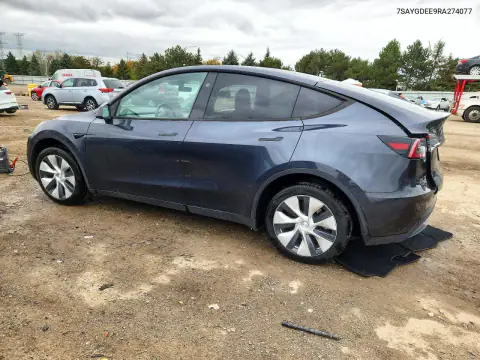 7SAYGDEE9RA274077 — 2024 Tesla Model Y, фото 2 з Copart, Задня частина