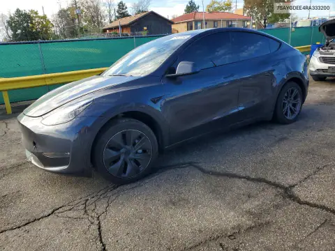 7SAYGDEE4RA333200 — 2024 Tesla Model Y, Tył, zdjęć przed naprawą