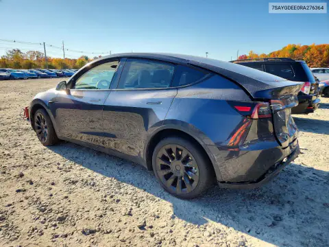 7SAYGDEE0RA276364 — 2024 Tesla Model Y, foto 2 de Copart, Parte trasera