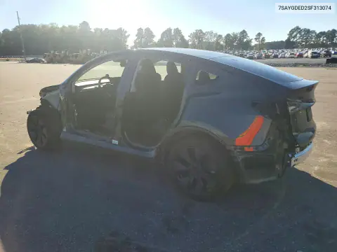 7SAYGDED2SF313074 — 2025 Tesla Model Y, foto 2 de Copart, Parte delantera