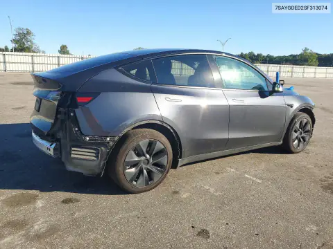7SAYGDED2SF313074 — 2025 Tesla Model Y, foto 3 de Copart, Parte delantera
