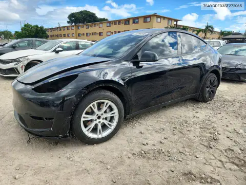 7SAYGDED3SF272065 — 2025 Tesla Model Y, Przód, zdjęć przed naprawą