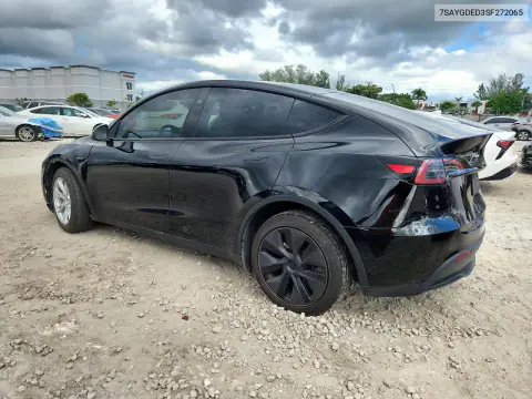 7SAYGDED3SF272065 — 2025 Tesla Model Y, foto 2 de Copart, Parte delantera
