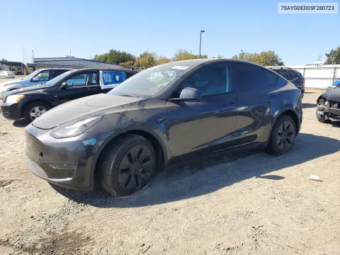 2025 Tesla Model Y VIN 7SAYGDED0SF280723 фото 1