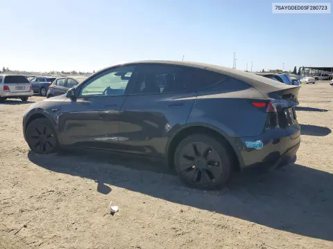 2025 Tesla Model Y VIN 7SAYGDED0SF280723 фото 2