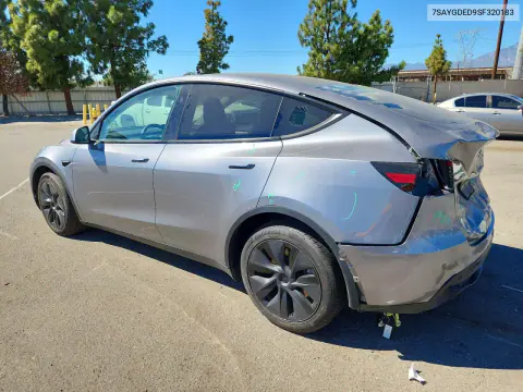 2025 Tesla Model Y VIN 7SAYGDED9SF320183 фото 2