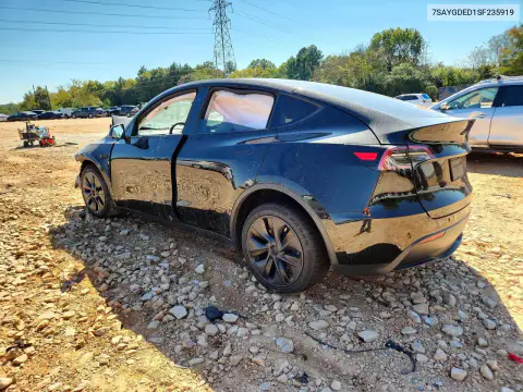 7SAYGDED1SF235919 — 2025 Tesla Model Y, zdjęcie 2 z Copart, Przód