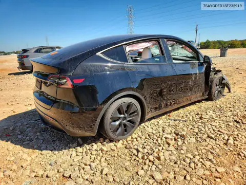 7SAYGDED1SF235919 — 2025 Tesla Model Y, zdjęcie 3 z Copart, Przód