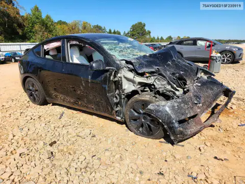 7SAYGDED1SF235919 — 2025 Tesla Model Y, zdjęcie 4 z Copart, Przód
