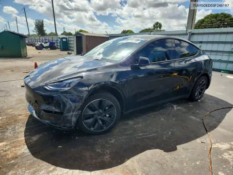 7SAYGDED0SF246197 — 2025 Tesla Model Y, Front end, before-repair photos