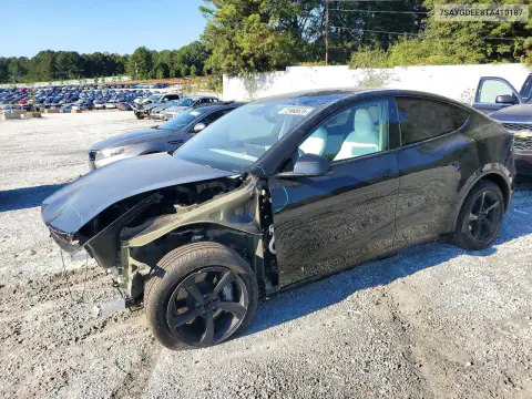 7SAYGDEE8TA410187 — 2026 Tesla Model Y, წინა ნაწილი, ფოტოები შეკეთებამდე