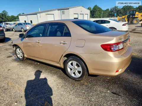 2011 Toyota Corolla Le VIN JTDBU4EE1B9144938 фото 2