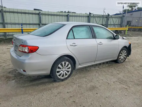 2012 Toyota Corolla Le VIN 5YFBU4EE8CP008043 фото 3