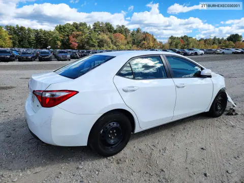 2014 Toyota Corolla Le VIN 2T1BURHEXEC030301 фото 3