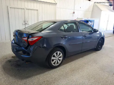 2014 Toyota Corolla Le VIN 2T1BURHE9EC103772 фото 3