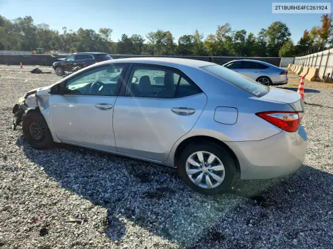 2T1BURHE4FC261924 — 2015 Toyota Corolla, zdjęcie 2 z Copart, Przód