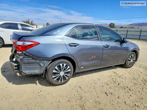 2016 Toyota Corolla Le VIN 2T1BURHEXGC631467 фото 3