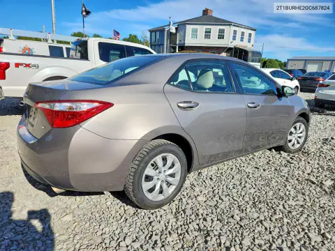 2T1BURHE2GC687824 — 2016 Toyota Corolla, photo 3 from Copart 16.10.2026, Front end
