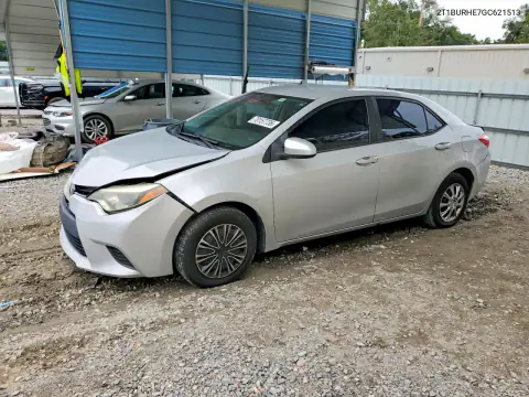 2T1BURHE7GC621513 — 2016 Toyota Corolla, Задняя часть, фото до ремонта