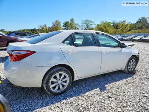 5YFBURHE4GP529100 — 2016 Toyota Corolla, photo 3 from Copart, Front end