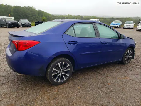 2017 Toyota Corolla Se VIN 2T1BURHE3HC923902 фото 3