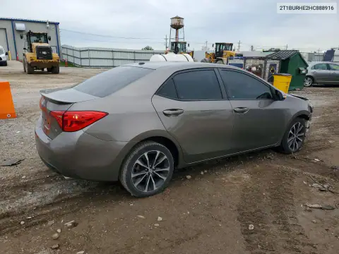 2T1BURHE2HC888916 — 2017 Toyota Corolla, zdjęcie 3 z Copart, Przód