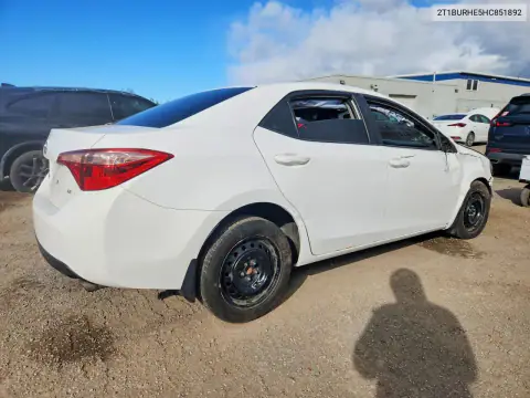 2T1BURHE5HC851892 — 2017 Toyota Corolla, zdjęcie 3 z Copart, Przód
