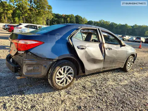 2T1BURHE8HC794572 — 2017 Toyota Corolla, ფოტო 3, Copart, გვერდითი ნაწილი