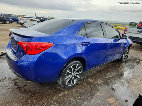 2018 Toyota Corolla Se VIN 2T1BURHE0JC080490 фото 3