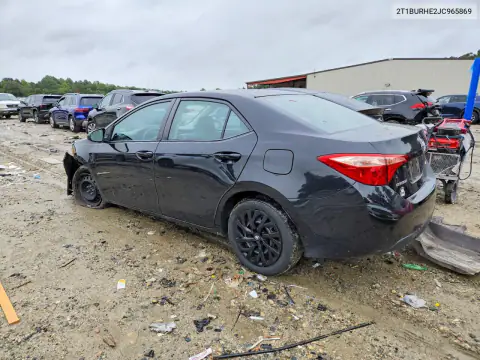 2T1BURHE2JC965869 — 2018 Toyota Corolla, photo 2 from Copart, Front end