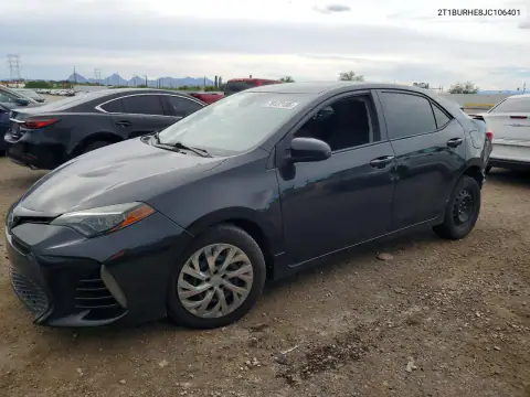 2T1BURHE8JC106401 — 2018 Toyota Corolla, Parte trasera, fotos antes de reparar