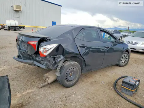 2T1BURHE8JC106401 — 2018 Toyota Corolla, photo 3 from Copart, Rear end