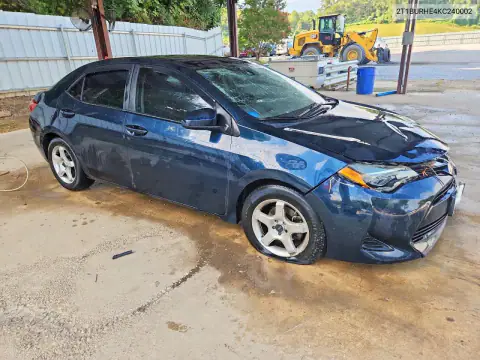 2T1BURHE4KC240002 — 2019 Toyota Corolla, zdjęcie 4 z Copart 15.10.2026, Przód