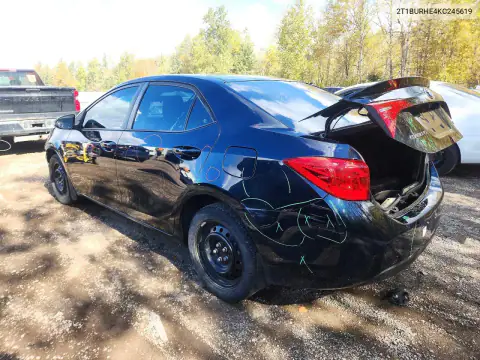 2T1BURHE4KC245619 — 2019 Toyota Corolla, zdjęcie 2 z Copart, Przód