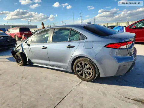 5YFEPRAE8LP083574 — 2020 Toyota Corolla, photo 2 from Copart, Front end