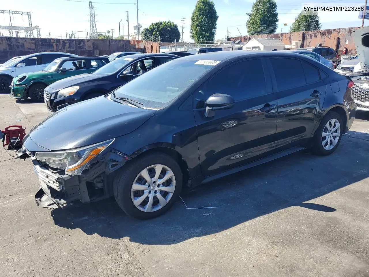 2021 Toyota Corolla Le VIN 5YFEPMAE1MP223288 фото 1