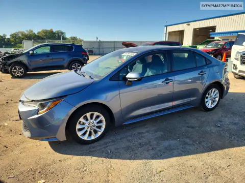 5YFVPMAE7MP154204 — 2021 Toyota Corolla, Задняя часть, фото до ремонта