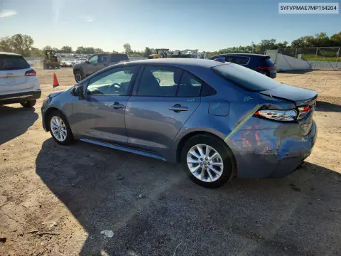 2021 Toyota Corolla Le VIN 5YFVPMAE7MP154204 фото 2